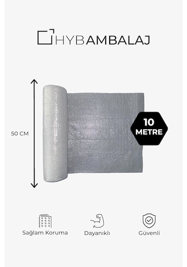 50cm X 10mt Kalın Balonlu Naylon Patpat - Koruyucu Ambalaj Ve Paketleme Malzemesi