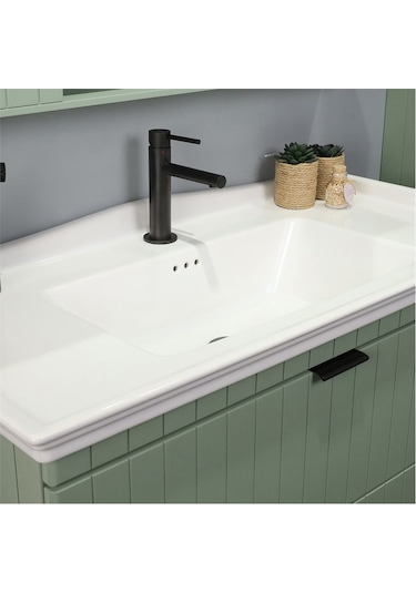 Kobos Noble 80 Cm Banyo Dolabı Seti Mint Yeşil