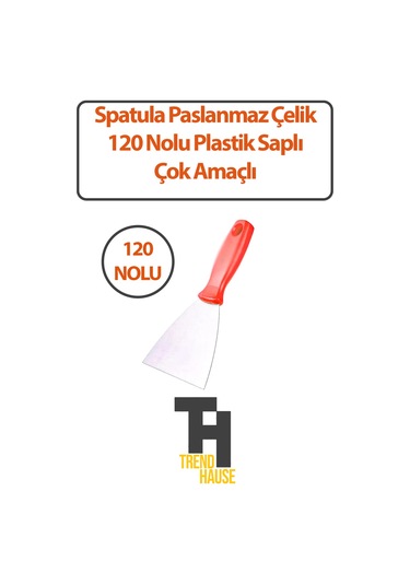 Spatula Paslanmaz Çelik 120 No'lu Plastik Saplı Çok Amaçlı