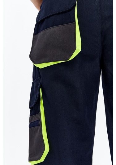 Uniprom İş Pantolonu Lizbon Plus Model Çok Cepli Harman Kumaş Lacivert Lacivert
