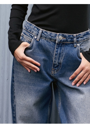 Dilvin 72062 Bol Kesim Denim Pantolon-tint Tint