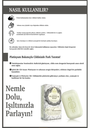 Nesti Dante Sabun Luxury Platinum Yumuşatıcı Vegan Bakım 250 Gr
