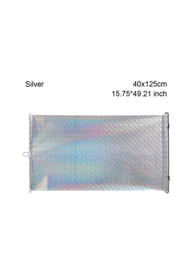 Goldenqian Otomobil Parçaları Güneş Uv Korumalı Cam Güneşlik Kapak Otomobil Perde Araba Pencere Güneşlikler Güneş Gölge Blok Koruyucu Silver-40x125cm