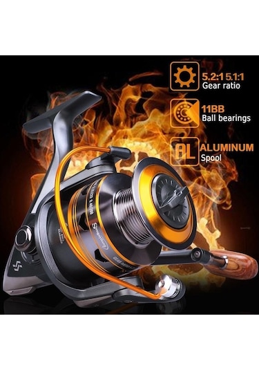 Novahub İplik Balıkçılık Reel 11bb Sazan Makarası 5000 Tekerlek Takım