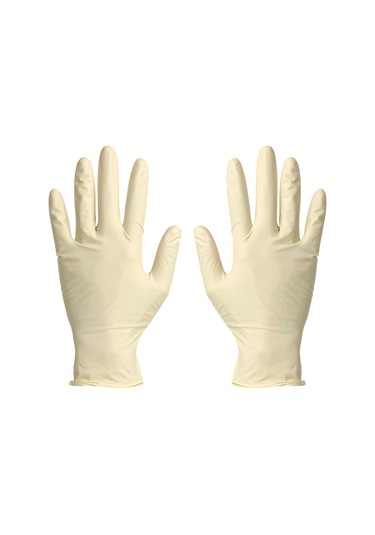 Suofeng 100 Adet Tek Kullandım At Gantsi: Lateks, Steril, Tozsuz, Esnek, Bez Renkli, Kirleticiyi Engeller, Nemli Durumlarda Tutuşu İyidir Bej