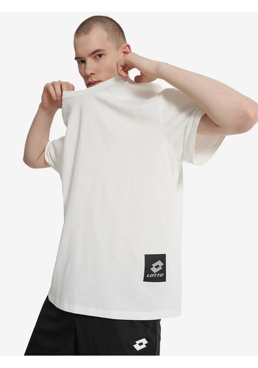 Lotto Erkek Oversize Uno Tişörtü 363298463 Beyaz