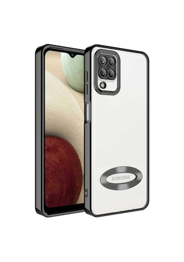 Galaxy A12 Kılıf Kamera Korumalı Logo Gösteren Zore Omega Kılıf
