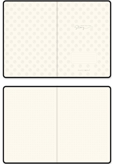 A5 Bullet Journal Noktalı Defter 140 Gr. 80 Yaprak Deep Charcoal Siyah