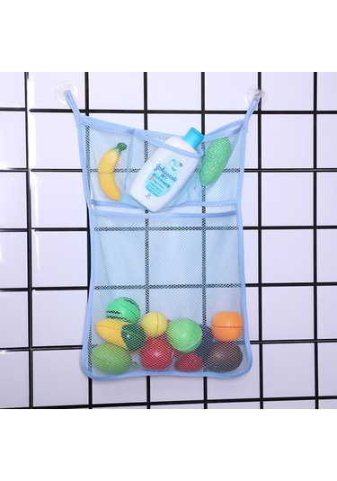 Konesam Banyo Oyuncakları Organizatörü - Sürekli İçerikli Mesh Çantası, Süper Hafif, Su Geçirmez, Çocuklar İçin Kolay Kullanim, Mavi, 45x33 Cm Renkli