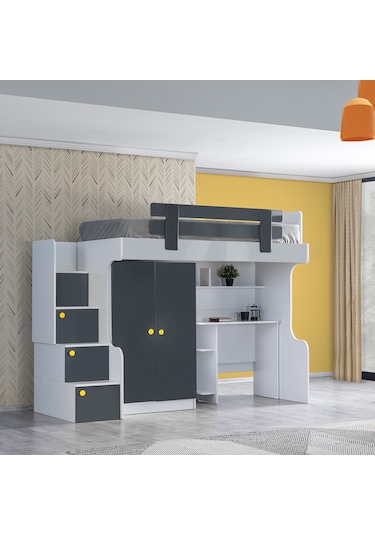 Setaymobilya Ranza, Metris Merdivenli Ranza 2 Kapaklı Dolap Çalışma Masası
