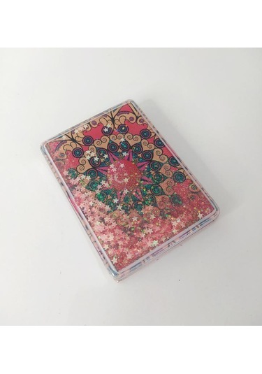 Ayna Cep Çanta Seyehat Aynası Sulu Pullu Makyaj Kozmetik Büyüteç Kompakt Çok Renkli