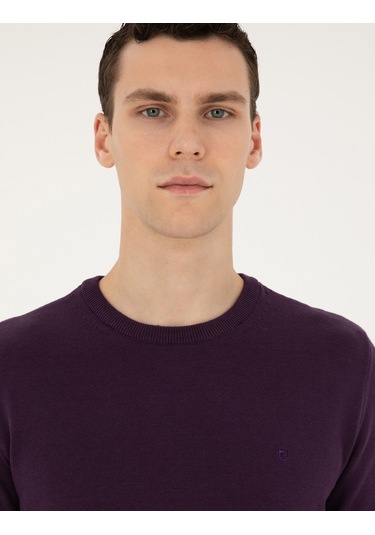 Pierre Cardin Erkek Mor Kazak /triko 50296575-vr038 Mor