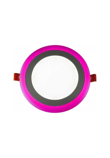 Dekoratif Sıvaaltı 24 Watt (18+6) Çift Renkli Led Panel - Pembe B