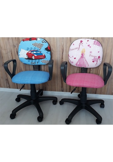 Çocuk Koltuğu Ofis Model Tekerlekli Döner Amortisörlü