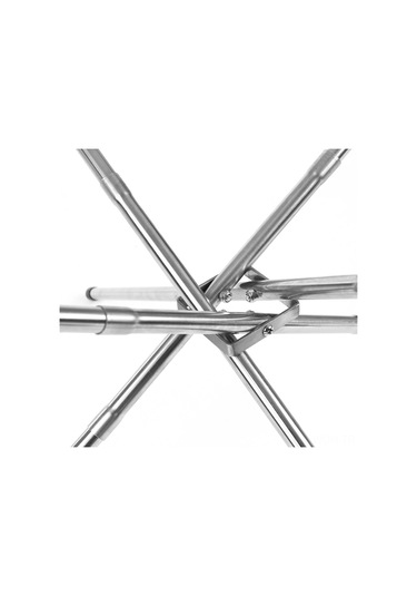 Neevoyu Taşınabilir Paslanmaz Çelik Kamp Ateş Çerçevesi - Katlanır Ve Hava Akışını Artıran Gümüş