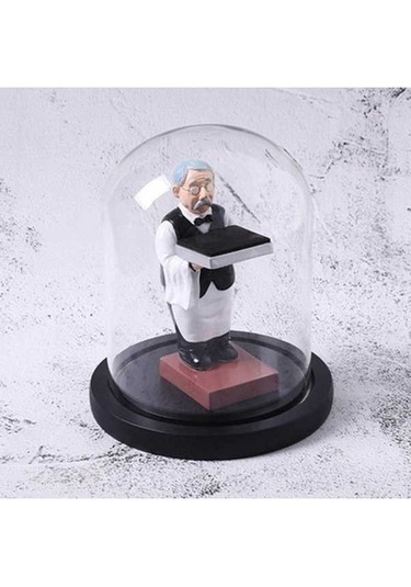 Tongxida Küçük Eski Butler + Siyah Kapak Saat Rafı, Dekoratif Süsler Standı