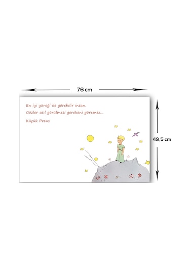 Decorita Cam Ocak Arkası Koruyucu|Küçük Prens Desenli|49,5cmx76cm