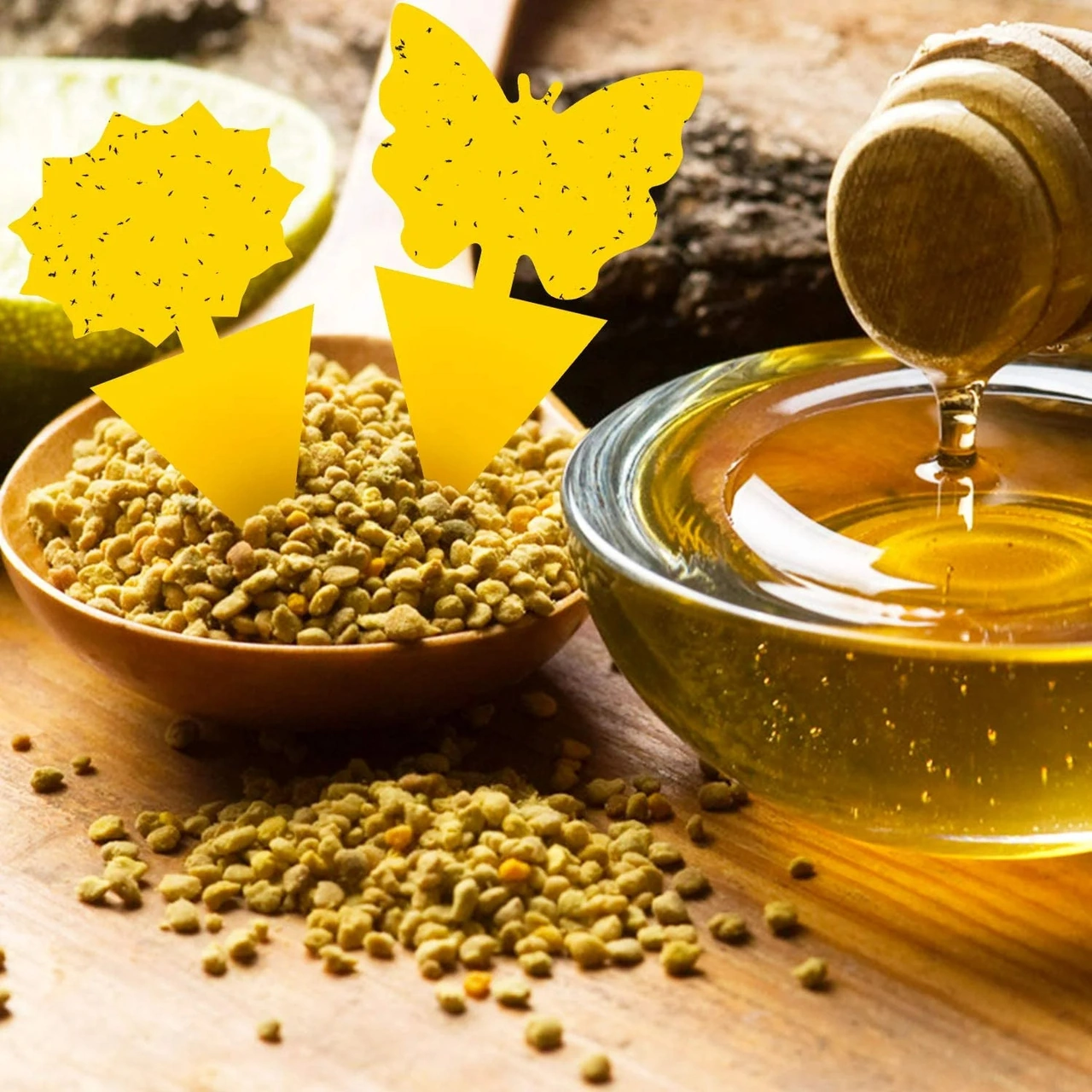 Hombey 20 Adet Sarı Bitki Haşere Tuzağı - İki Yönlü Yapışkan, Uçan Böcekleri Çekirir, Dış Ve İç Mekan İçin Güvenli, Bitkiler Ve Saksılar İçin Uygun