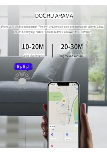 Mfi İphone İpad Mac Find My Uyumlu Sertifika Akıllı Takip Cihazı