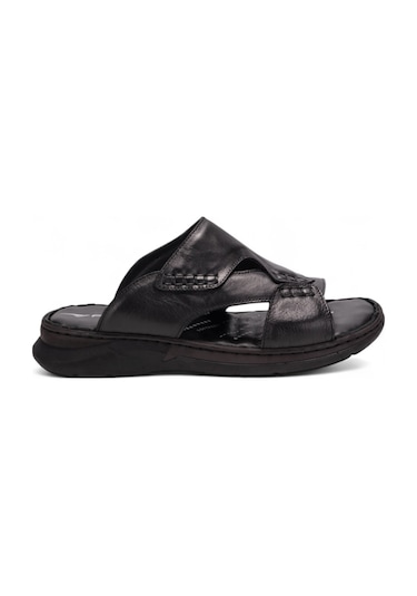 Forelli Tuna 40501 Comfort Erkek Deri Terlik Siyah