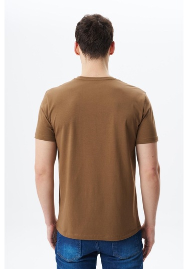AR-MA Arma Erkek Regular Fit Basic Süprem V Yaka Tişört Y29364453102 Kahverengi