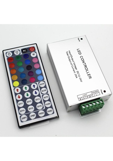 "44 Tuşlu Uzaktan Kumandalı Led24a Rgb Işık Şeridi Dimmer, 12v/24v İle Uyumlu" RGB