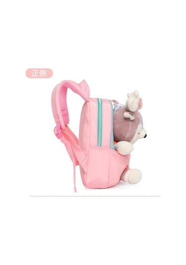 Didadodo Hcx Karikatür Peluş Bölünmüş Geyik Çocuklu Küçük Sırt Çantası Pembe