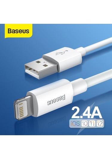 Prestigegoods 12-13 Pro Max Xs X 11 Artı İçin Baseus Usb Kablosu, 2.4a Hızlı Şarj, İp 7 Se Uygun, Usb Veri Hattı
