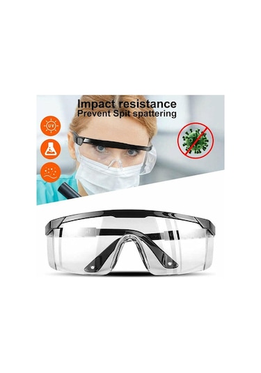 Klasik 400 Şeffaf Sapları Ayarlanabilir Koruyucu Gözlük