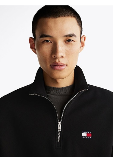 Tommy Hilfiger Tommy Hılfıger Erkek Sweatshırt Dm0dm20641-bds Siyah