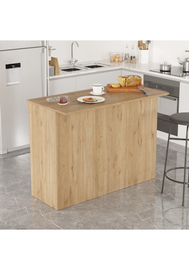 Robin Home Liva Ada Mutfak Yemek Masası Bar Masası 2 Kapaklı 120c