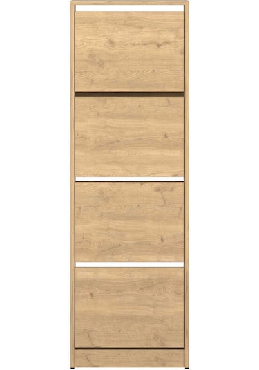 Flat Duo 4 Katlı Ayakkabılık - Florida Meşe 51x157x26 Cm Meşe