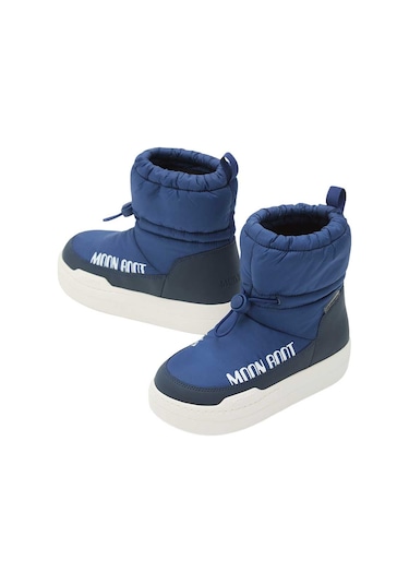 F017 Blue Navy Bot Kız Çocuk 80d3440090 Moon Boot Jr Park Tube Mid Wp Mavi