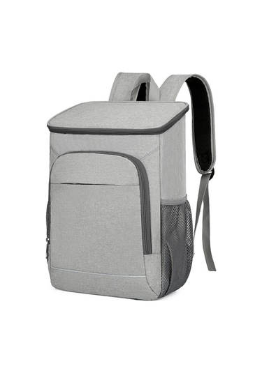 Yaozixa Gri Çift Askılı Isıtıcı Çanta, Büyük Kapasiteli Piknik Çantası, Leakproof Outdoor Kamp Çantası Yarım Fiyatlı Kargo Gri