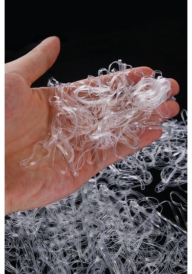 Okavango 1000'li Beyaz Şeffaf Perma Saç Lastiği Örgü Tokası Çok Renkli