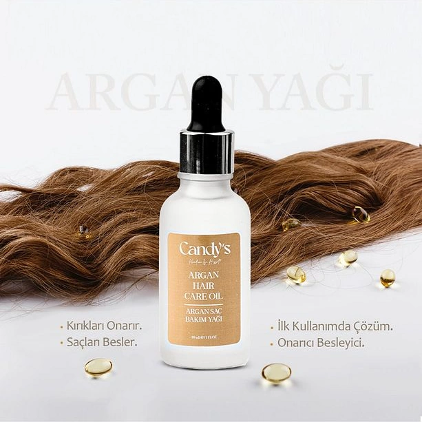 Candy's Argan Saç Bakım Serumu ve Yağı 30 ML