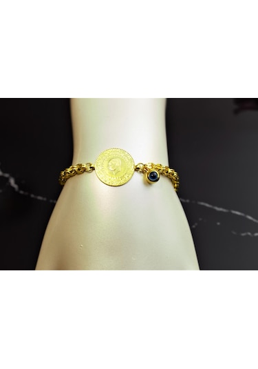 Çeyrek Altınlı Künye-bileklik Sarı Sarı Altın