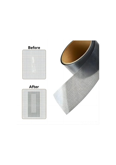 Hfambition Fiberglas Kumaş Tenelik Tamir Bandı - Siyah 5cmx200cm, Dayanıklı, Işık Ve Havalar Geçirir, Perde/ayna Teneli Tamiri İçin