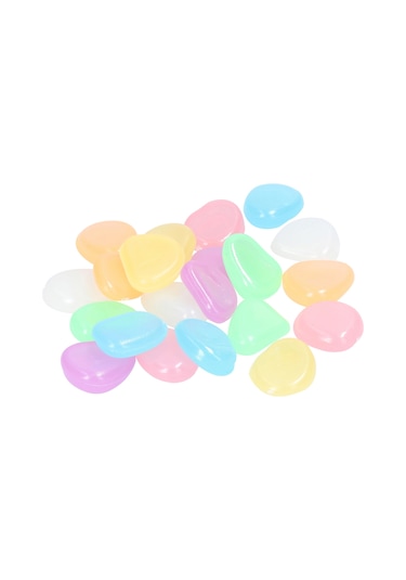 Xiyyadms 200 Adet Çeşitli Renkli Işıklı Taşlar, Akvaryum Bahçe Dekorasyonu, Otomatik Parlayan Yumuşak Elmas Taşları