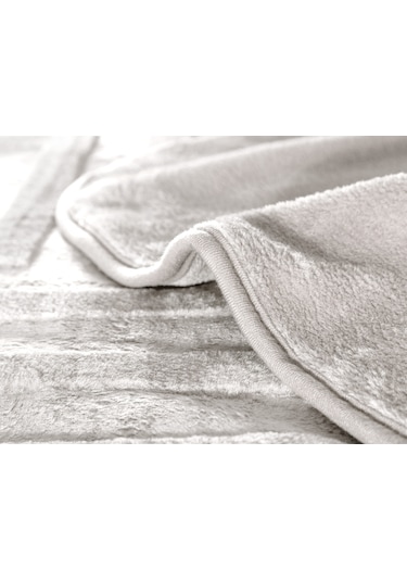 Madame Coco Clementine Vizon Emboss Battaniye Bat0000000021çift Kişilik-gri Vizon