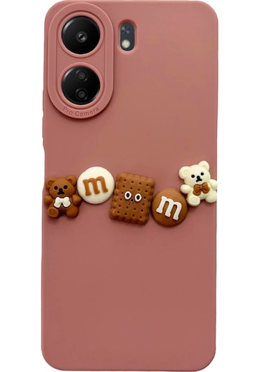 Xiaomi Redmi 13c Kılıf 3d M Bear Kamera Korumalı Silikon Kapak