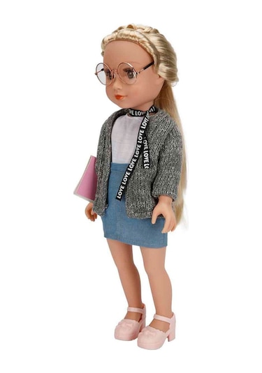 Gündelik Kıyafetli Moda Bebeği 40 Cm Eklemli Şık Kız Bebek