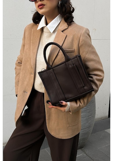 Shule Bags Miles Tote Bag Acı Kahve Acı Kahve