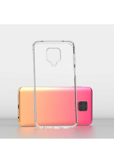 Xiaomi Redmi Note 9 Pro Kılıf Zore Coss Şeffaf Sert Silikon Kılıf Renksiz