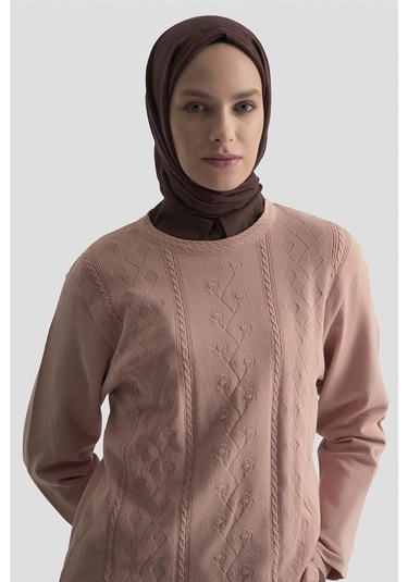 Armine Desenli Kazak 25kd7009 Pudra Pudra