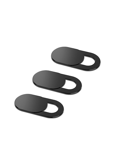Maiyame Webcam Gizlilik Kapağı: Kayar Mekanizmalı, Siyah Plastik, 18x9mm, 0.1g - 1/3/6 Adet Seçenekli