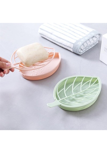 Yaprak Tasarımlı Dekoratif Izgaralı Sabunluk Yeşil