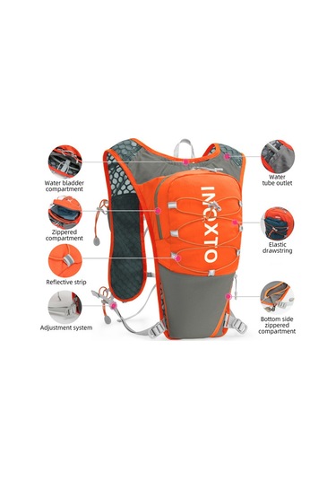 Inoxto Naylon Hidrasyon Paketi 5l Hidrasyon Sırt Çantası Koşu Sarı