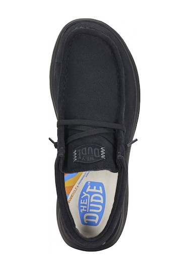 Oxford Klasik Erkek Hd.41975-001 Hey Dude Wally Comf Suede Black Null Siyah