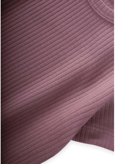 Cigit Basic Fitilli T-shırt 1-5 Yaş Leylak Leylak